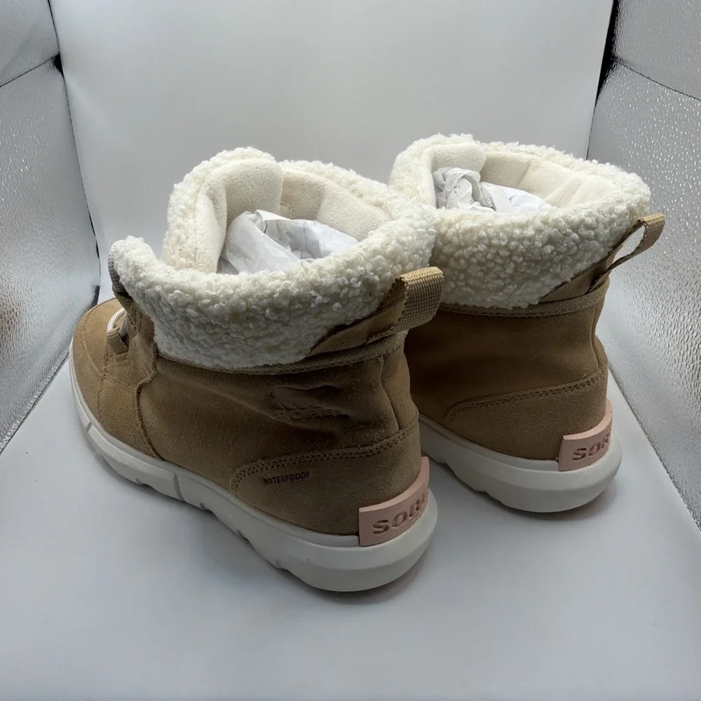 Sorel Explorer II Carnival Cozy Waterproof Women's Boots Canoe/Sea Salt Size 9